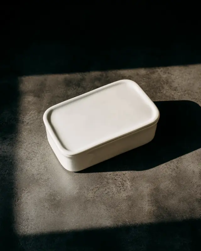 No. 06 Butter Dish — White porcelain